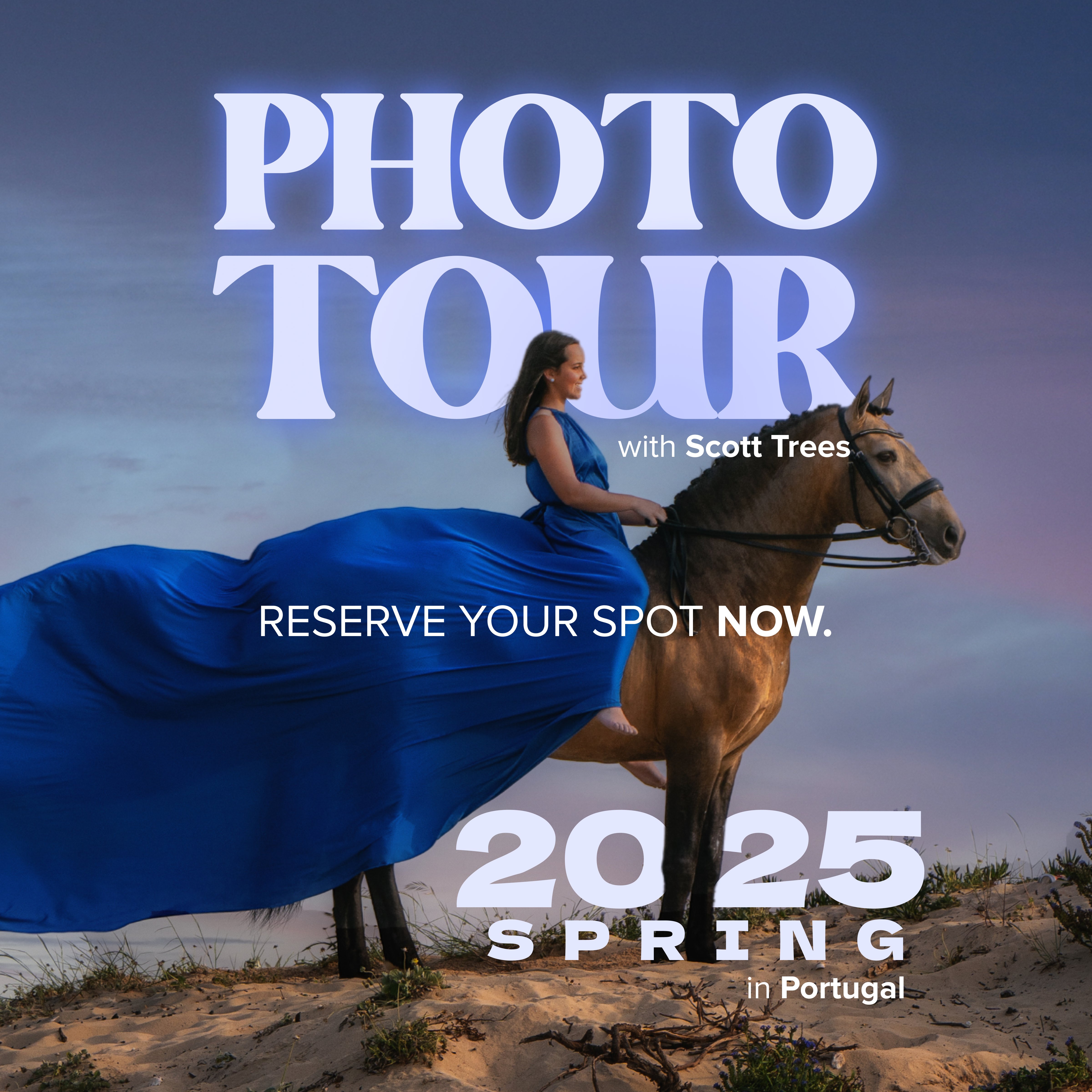 Photo Tour — Blue dress on beach